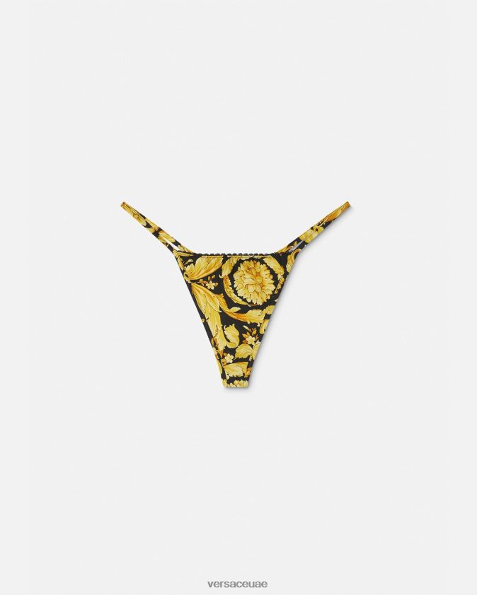 نحيف ثونغ حرير بطبعة الباروك Versace مطبعة 0FVD2J1071 الملابس الداخلية وملابس البحر