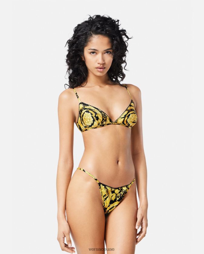 نحيف ثونغ حرير بطبعة الباروك Versace مطبعة 0FVD2J1071 الملابس الداخلية وملابس البحر