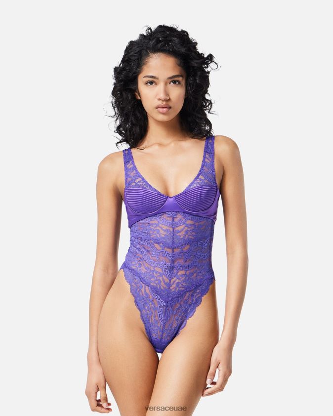 نحيف ارتداءها الدانتيل Versace البنفسجي 0FVD2J1078 الملابس الداخلية وملابس البحر