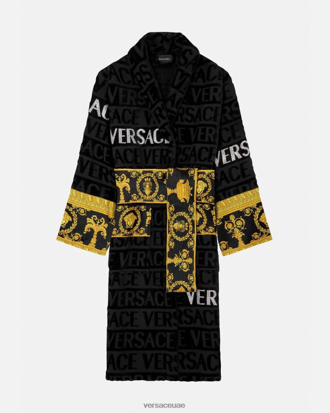 نحيف رداء حمام كريستالي بالكامل Versace مطبعة 0FVD2J1085 الملابس الداخلية وملابس البحر