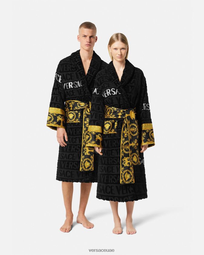 نحيف رداء حمام كريستالي بالكامل Versace مطبعة 0FVD2J1085 الملابس الداخلية وملابس البحر