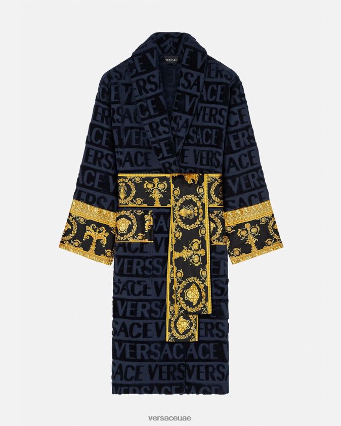 نحيف أنا رداء الحمام الباروكي Versace أزرق 0FVD2J1091 الملابس الداخلية وملابس البحر