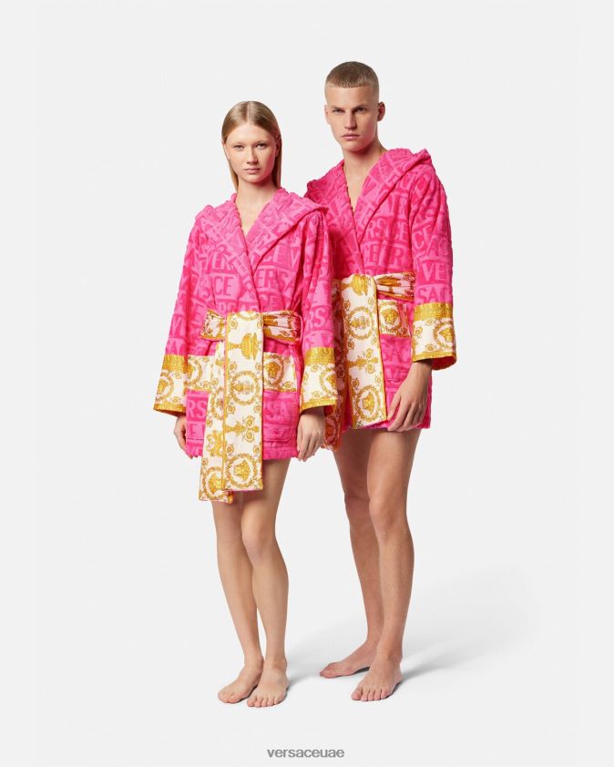 نحيف رداء حمام قصير بالكامل Versace ضارب الى الحمرة 0FVD2J1093 الملابس الداخلية وملابس البحر