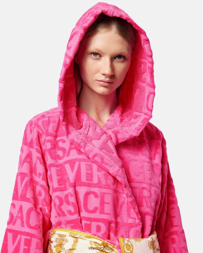 نحيف رداء حمام قصير بالكامل Versace ضارب الى الحمرة 0FVD2J1093 الملابس الداخلية وملابس البحر