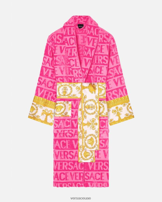 نحيف أنا رداء الحمام الباروكي Versace ضارب الى الحمرة 0FVD2J1094 الملابس الداخلية وملابس البحر
