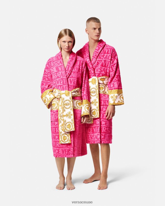 نحيف أنا رداء الحمام الباروكي Versace ضارب الى الحمرة 0FVD2J1094 الملابس الداخلية وملابس البحر