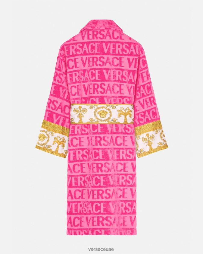 نحيف أنا رداء الحمام الباروكي Versace ضارب الى الحمرة 0FVD2J1094 الملابس الداخلية وملابس البحر