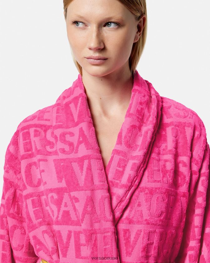 نحيف أنا رداء الحمام الباروكي Versace ضارب الى الحمرة 0FVD2J1094 الملابس الداخلية وملابس البحر