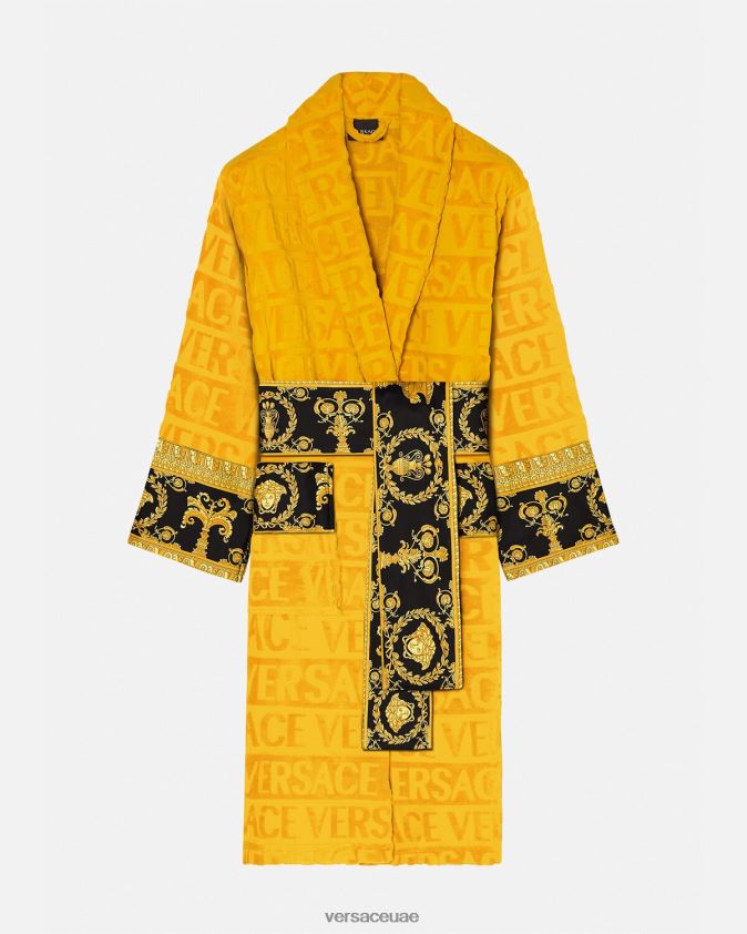 نحيف أنا رداء الحمام الباروكي Versace أصفر 0FVD2J1096 الملابس الداخلية وملابس البحر