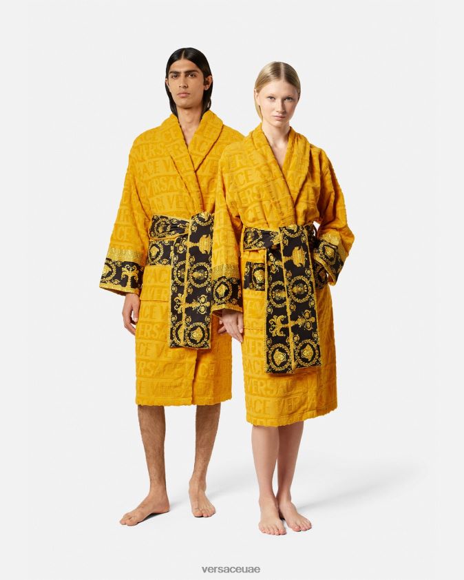 نحيف أنا رداء الحمام الباروكي Versace أصفر 0FVD2J1096 الملابس الداخلية وملابس البحر
