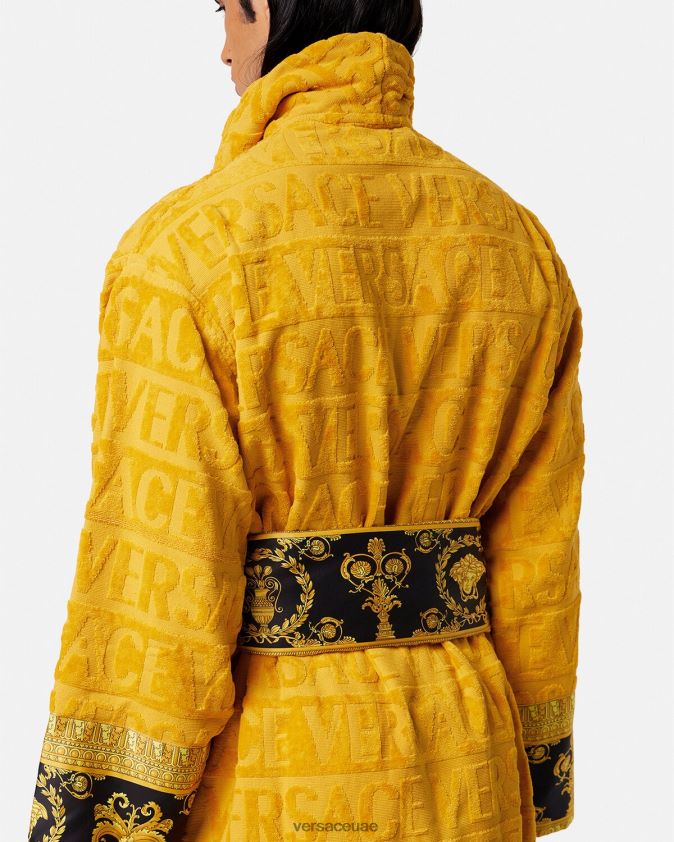 نحيف أنا رداء الحمام الباروكي Versace أصفر 0FVD2J1096 الملابس الداخلية وملابس البحر