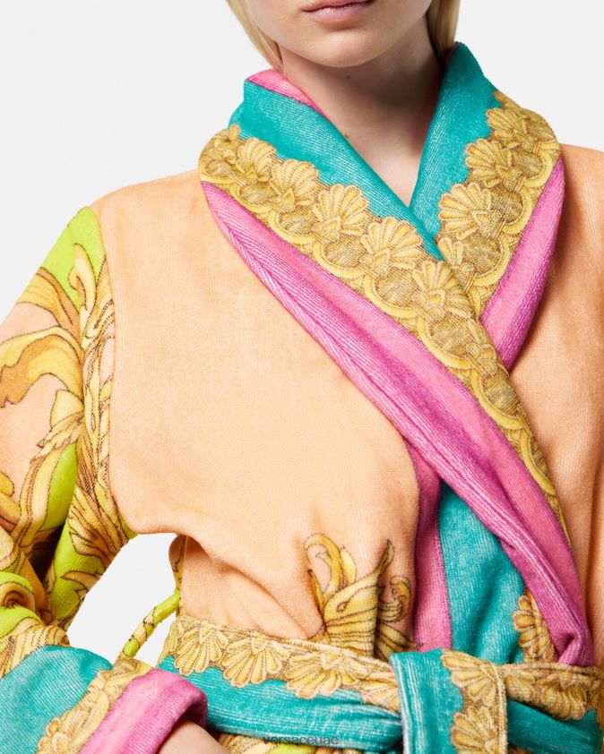 نحيف رداء حمام آلهة الباروك Versace مطبعة 0FVD2J1097 الملابس الداخلية وملابس البحر