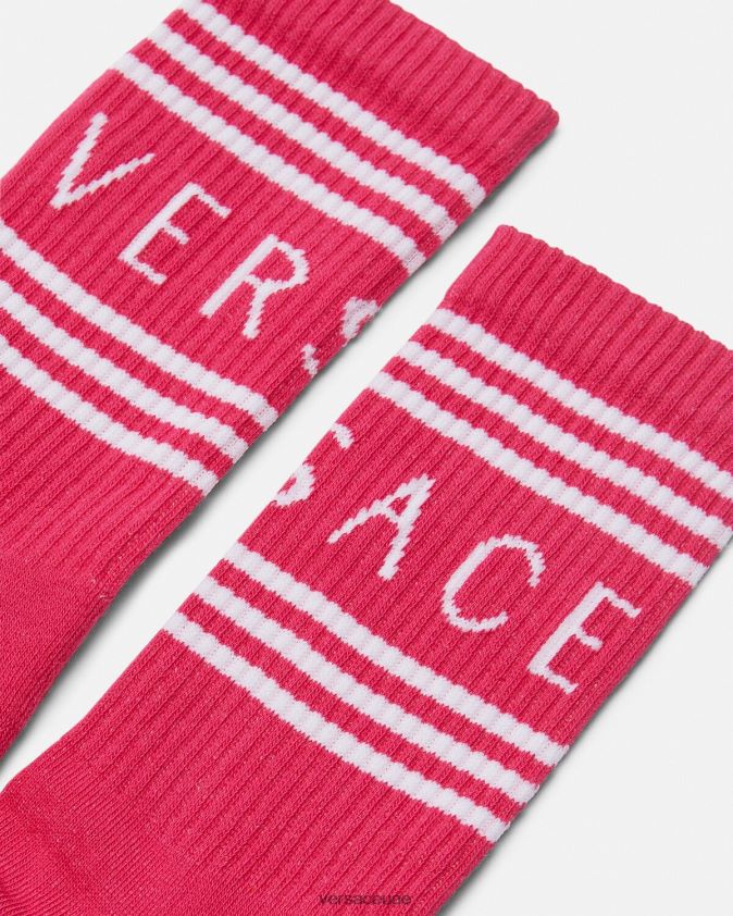 نحيف جوارب بشعار التسعينيات Versace ضارب الى الحمرة 0FVD2J1106 الملابس الداخلية وملابس البحر