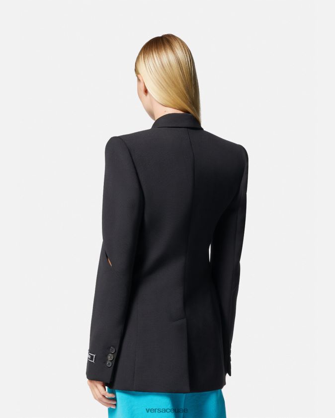 نحيف سترة ممزقة أحادية الصدر Versace أسود 0FVD2J111 ملابس