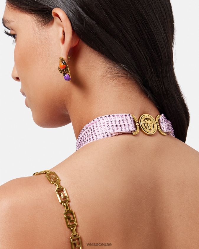 نحيف ملابس السباحة الكريستال اليونانية Versace لون القرنفل 0FVD2J1124 الملابس الداخلية وملابس البحر