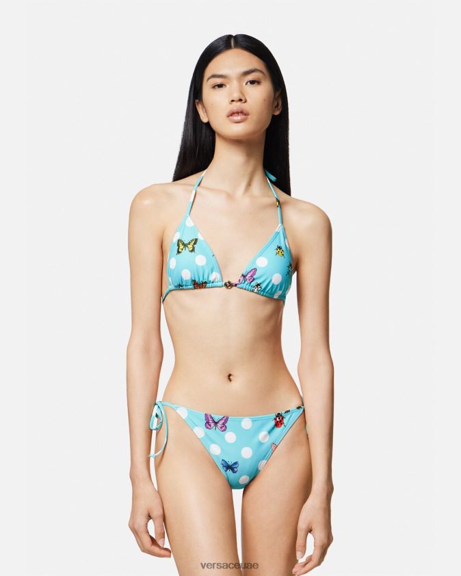 نحيف بيكيني علوي على شكل فراشة Versace أزرق 0FVD2J1130 الملابس الداخلية وملابس البحر
