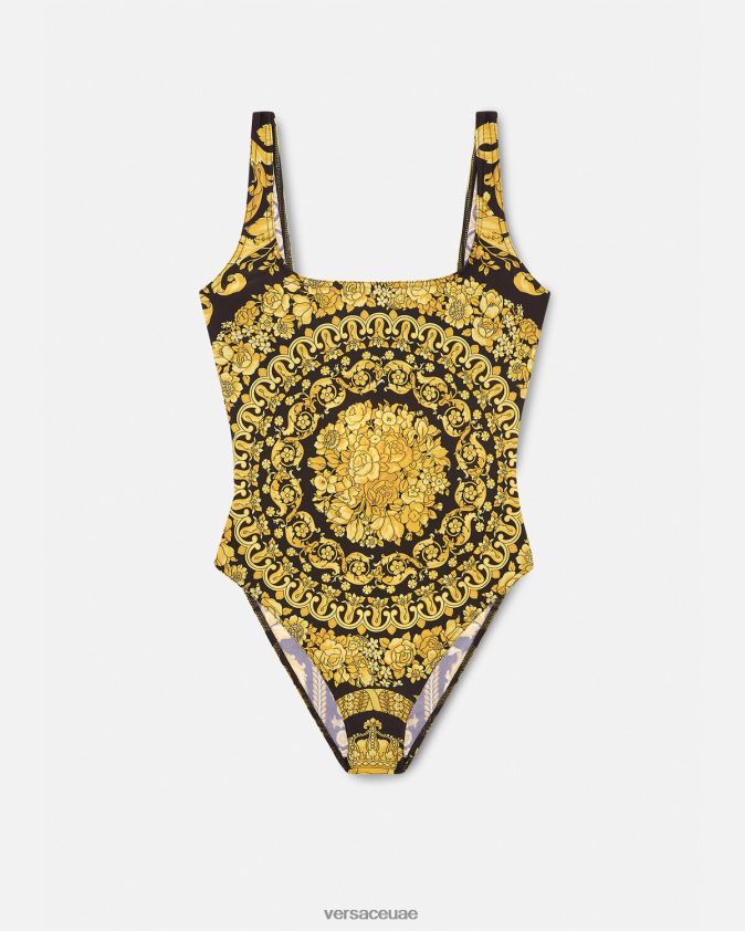 نحيف ملابس سباحة قطعة واحدة بطباعة الباروك Versace مطبعة 0FVD2J1143 الملابس الداخلية وملابس البحر