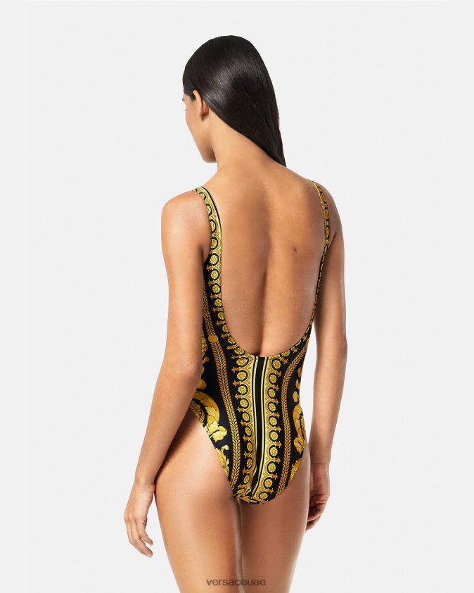 نحيف ملابس سباحة قطعة واحدة بطباعة الباروك Versace مطبعة 0FVD2J1143 الملابس الداخلية وملابس البحر