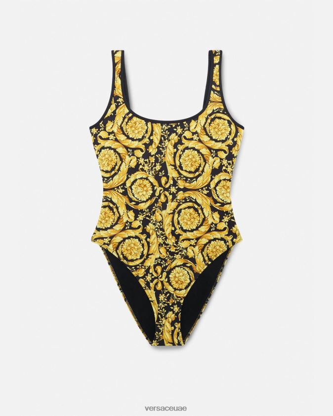 نحيف ملابس سباحة قطعة واحدة بطباعة الباروك Versace مطبعة 0FVD2J1144 الملابس الداخلية وملابس البحر