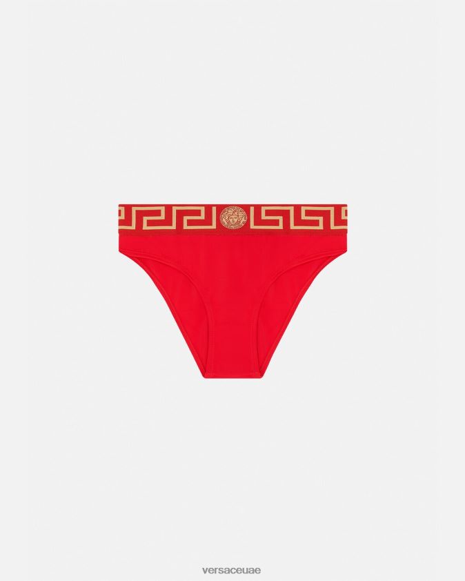 نحيف ملخصات بيكيني الحدود اليونانية Versace أحمر 0FVD2J1155 الملابس الداخلية وملابس البحر