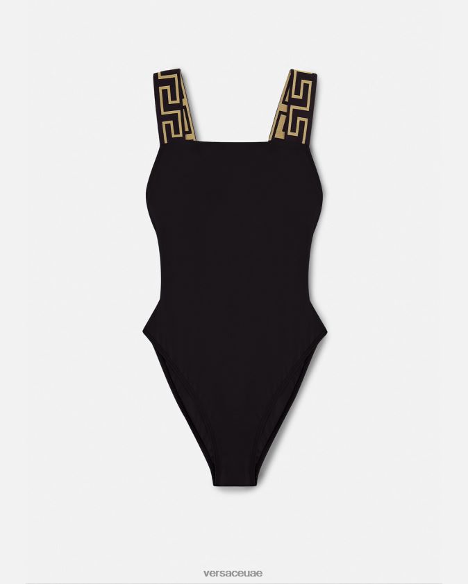 نحيف الحدود اليونانية ملابس السباحة قطعة واحدة Versace أسود 0FVD2J1160 الملابس الداخلية وملابس البحر