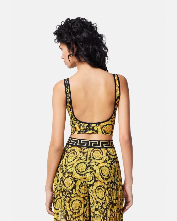 نحيف باروكو تانكيني أعلى Versace مطبعة 0FVD2J1172 الملابس الداخلية وملابس البحر