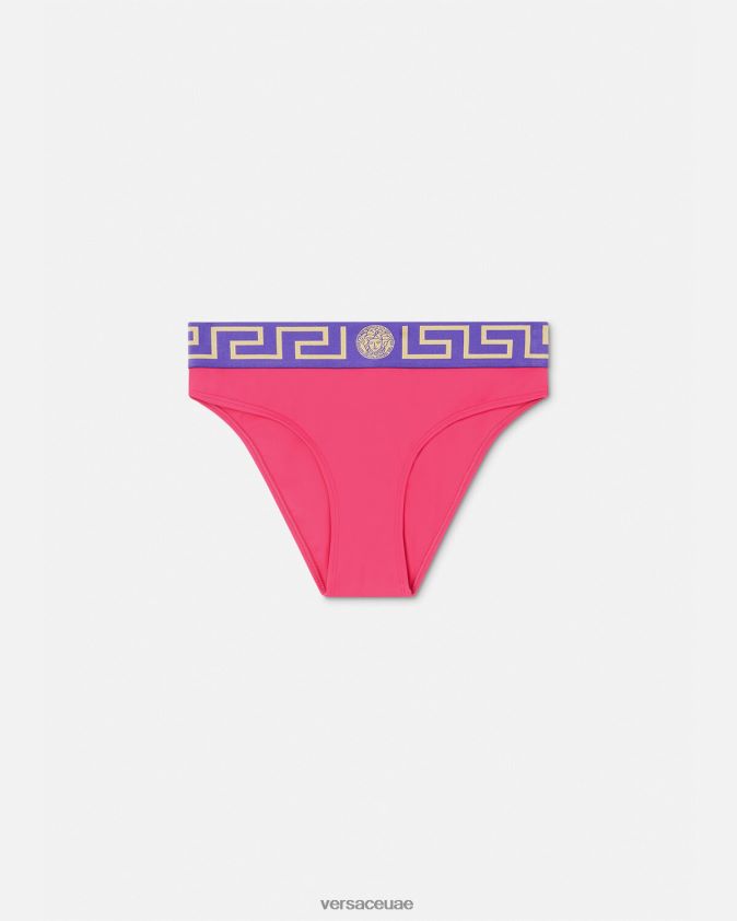 نحيف ملخصات بيكيني الحدود اليونانية Versace الوردي والأرجواني 0FVD2J1177 الملابس الداخلية وملابس البحر