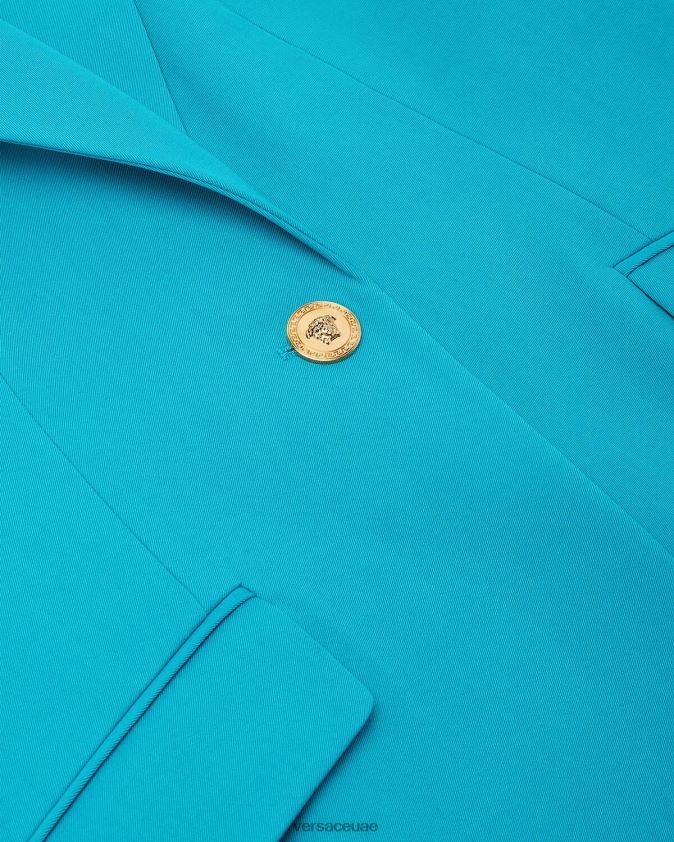 نحيف سترة ميدوسا أحادية الصدر Versace أزرق فاتح 0FVD2J117 ملابس