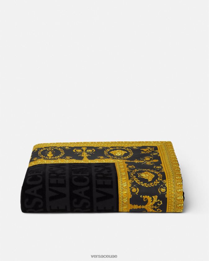نحيف أنا منشفة الشاطئ الباروك Versace أسود 0FVD2J1198 الملابس الداخلية وملابس البحر