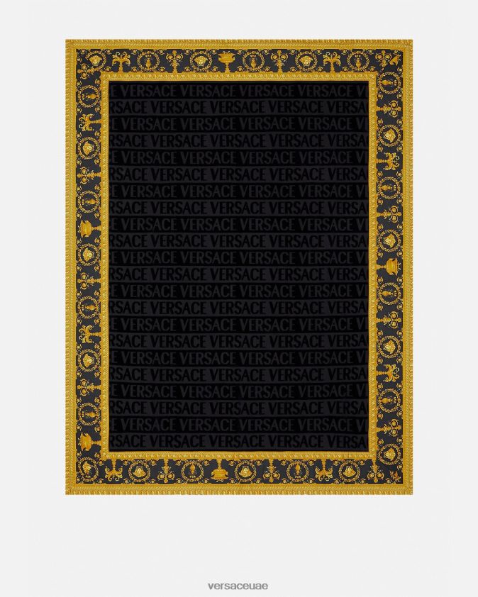نحيف أنا منشفة الشاطئ الباروك Versace أسود 0FVD2J1198 الملابس الداخلية وملابس البحر