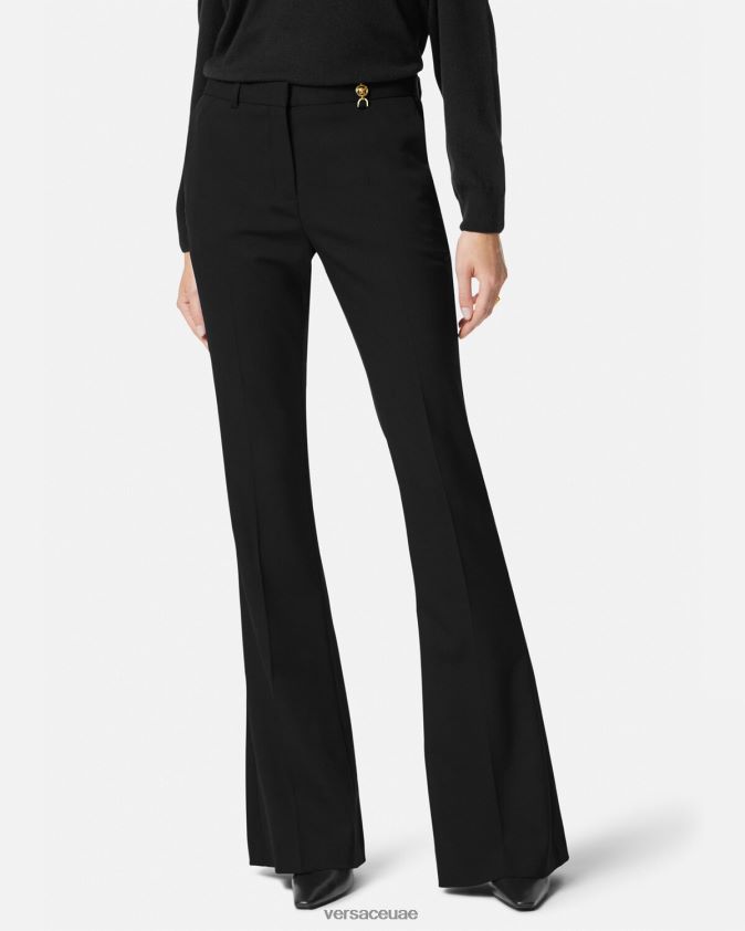 نحيف بنطال مُفصل بتصميم واسع Versace أسود 0FVD2J119 ملابس