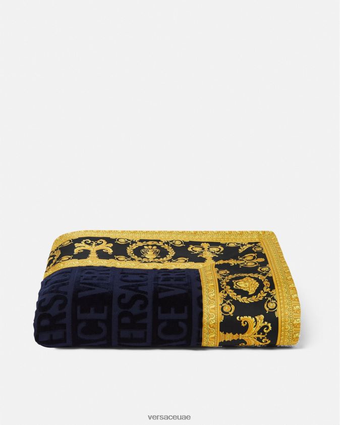 نحيف أنا منشفة الشاطئ الباروك Versace أزرق 0FVD2J1200 الملابس الداخلية وملابس البحر