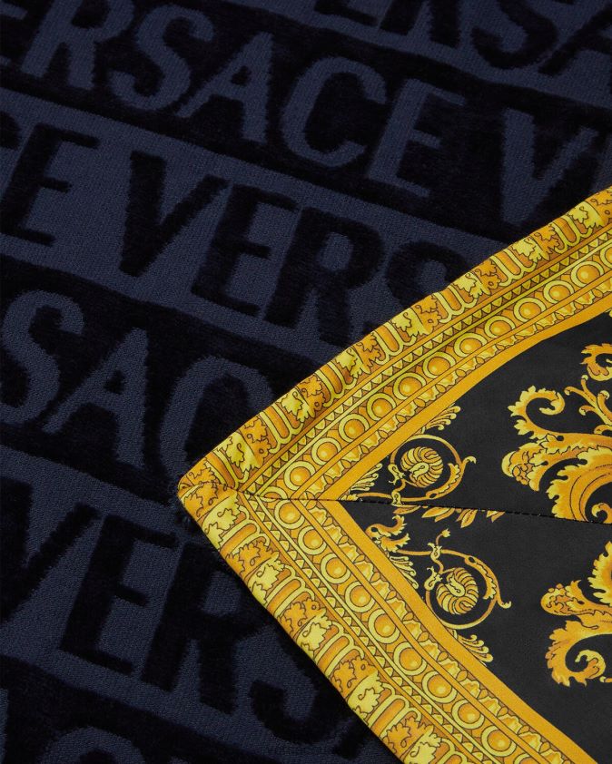 نحيف أنا منشفة الشاطئ الباروك Versace أزرق 0FVD2J1200 الملابس الداخلية وملابس البحر