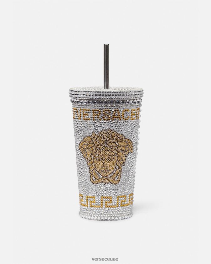 نحيف كوب سفر كريستال ميدوسا Versace أبيض 0FVD2J1205 الملابس الداخلية وملابس البحر