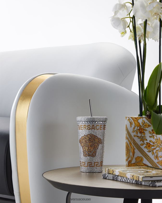نحيف كوب سفر كريستال ميدوسا Versace أبيض 0FVD2J1205 الملابس الداخلية وملابس البحر