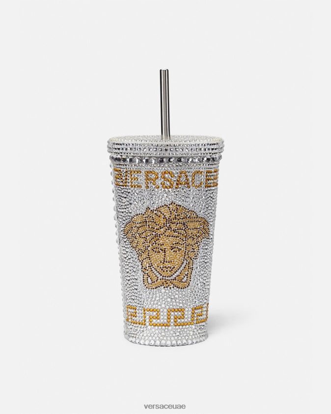 نحيف كوب سفر كريستال ميدوسا Versace أبيض 0FVD2J1205 الملابس الداخلية وملابس البحر