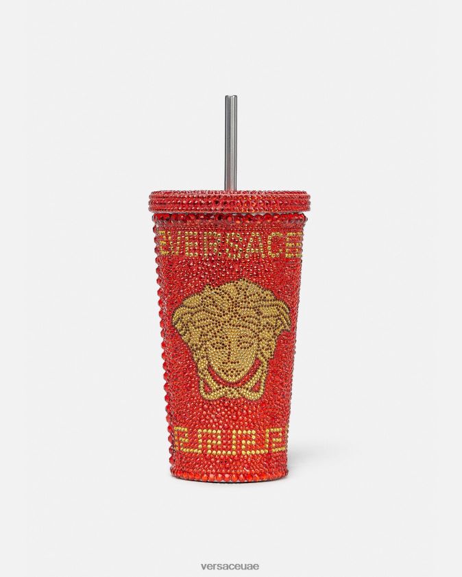 نحيف كوب سفر كريستال ميدوسا Versace أحمر 0FVD2J1207 الملابس الداخلية وملابس البحر
