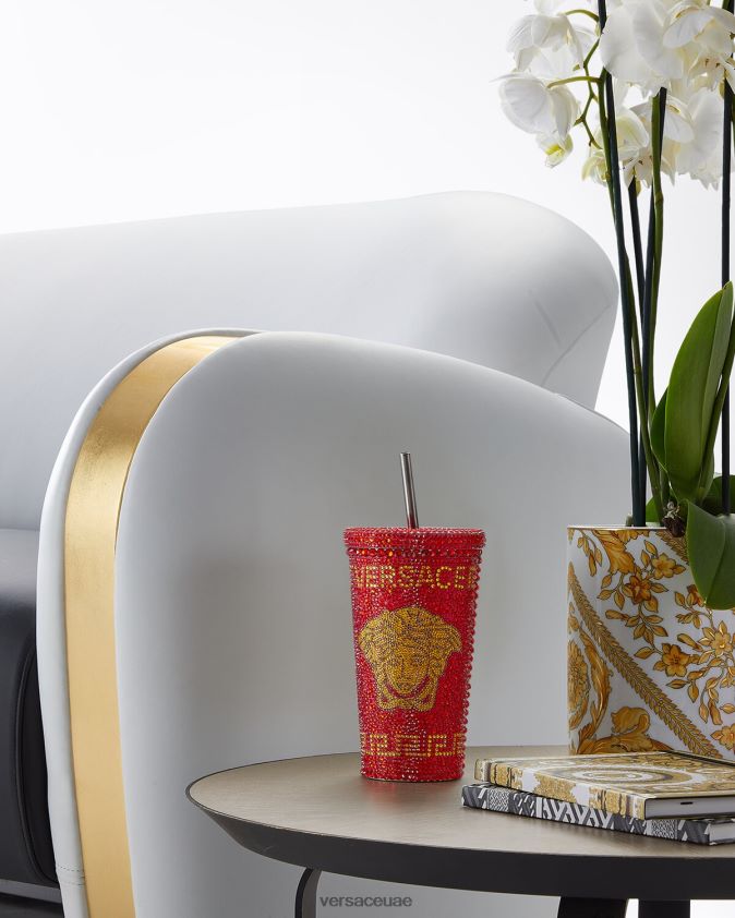 نحيف كوب سفر كريستال ميدوسا Versace أحمر 0FVD2J1207 الملابس الداخلية وملابس البحر