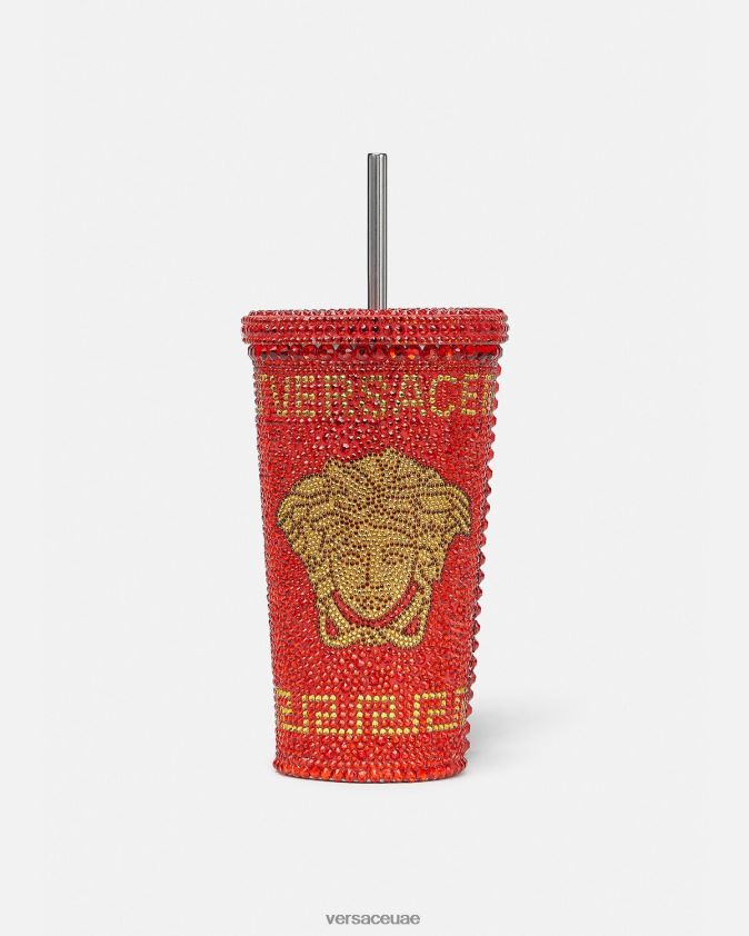 نحيف كوب سفر كريستال ميدوسا Versace أحمر 0FVD2J1207 الملابس الداخلية وملابس البحر