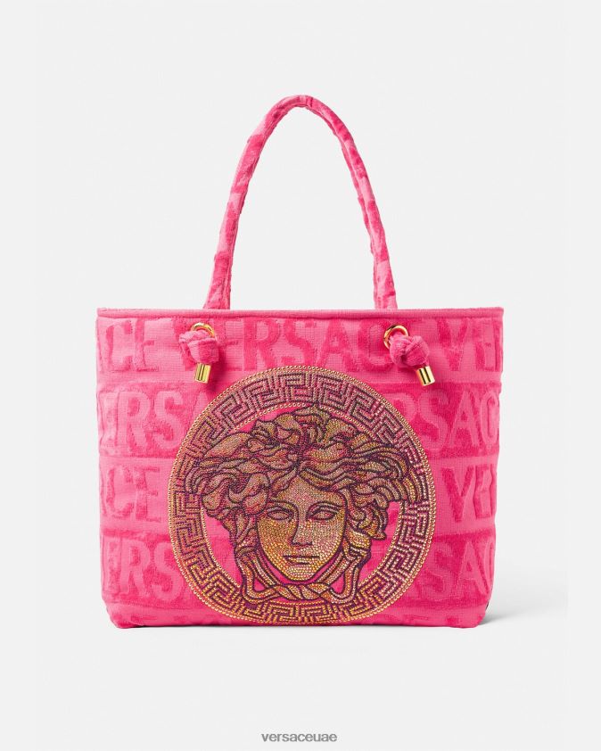 نحيف حقيبة حمل منشفة ميدوسا الكريستال Versace ضارب الى الحمرة 0FVD2J1208 الملابس الداخلية وملابس البحر