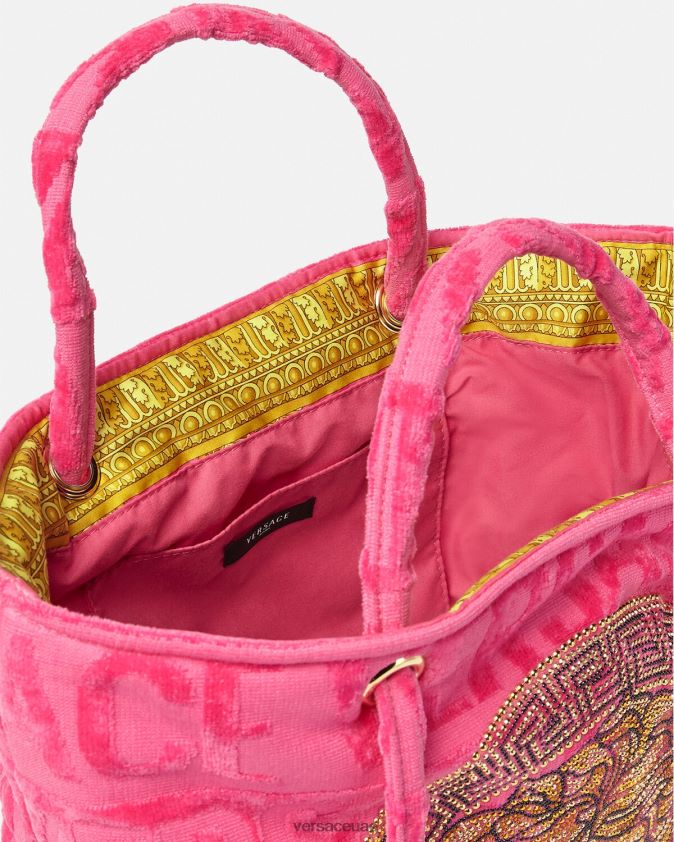 نحيف حقيبة حمل منشفة ميدوسا الكريستال Versace ضارب الى الحمرة 0FVD2J1208 الملابس الداخلية وملابس البحر