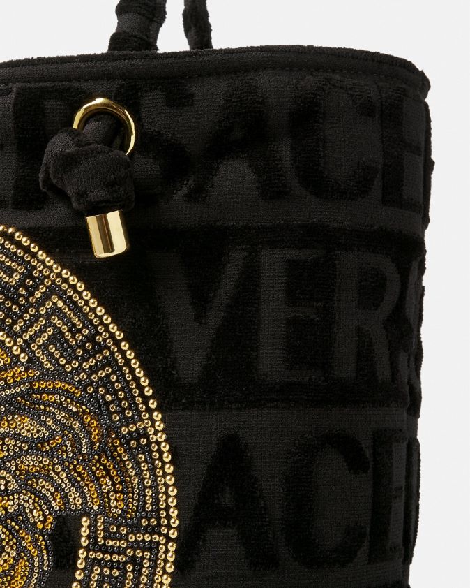 نحيف حقيبة حمل منشفة ميدوسا الكريستال Versace أسود 0FVD2J1210 الملابس الداخلية وملابس البحر