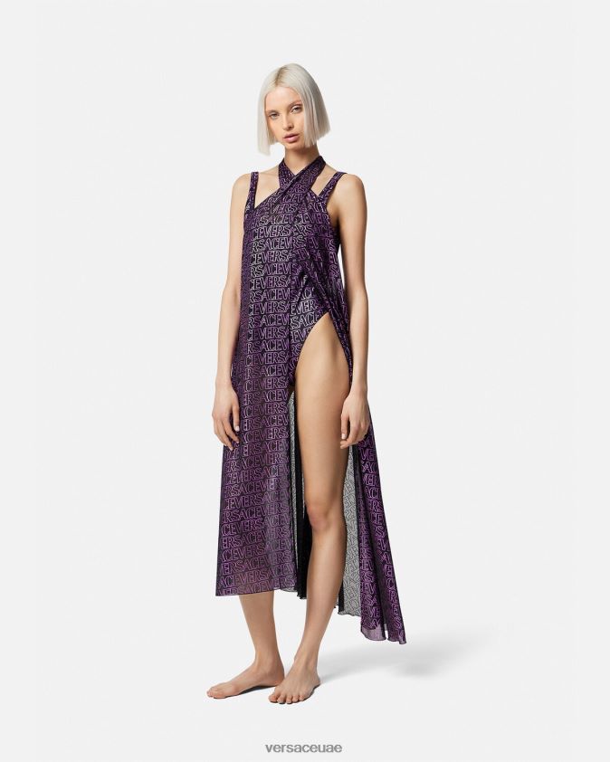 نحيف تغطية الشاطئ بالكامل Versace الفوشيه والطباعة 0FVD2J1215 الملابس الداخلية وملابس البحر