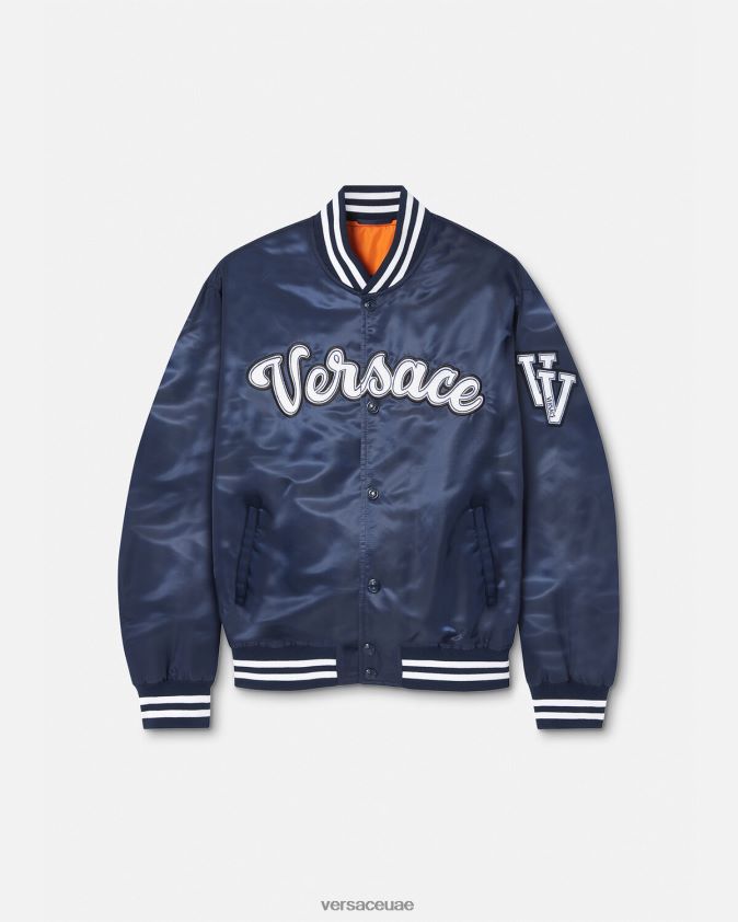رجال سترة بومبر من النايلون Versace أزرق 0FVD2J1230 ملابس