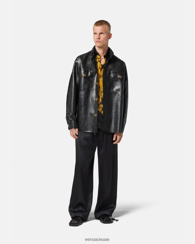 رجال قميص من اللاتكس باروكو Versace أسود 0FVD2J1237 ملابس