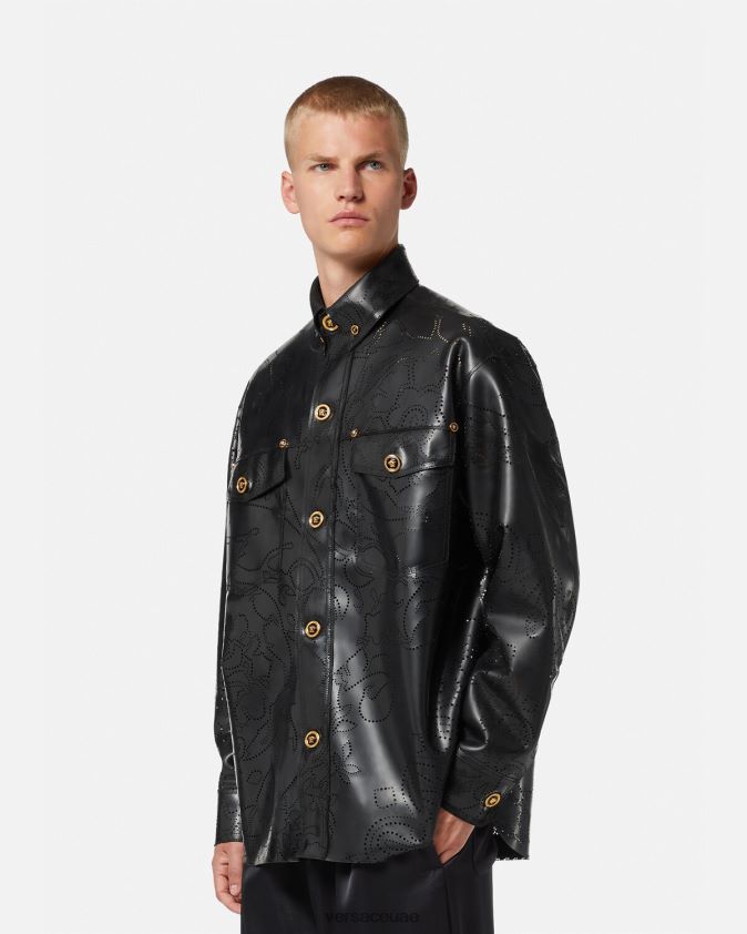 رجال قميص من اللاتكس باروكو Versace أسود 0FVD2J1237 ملابس