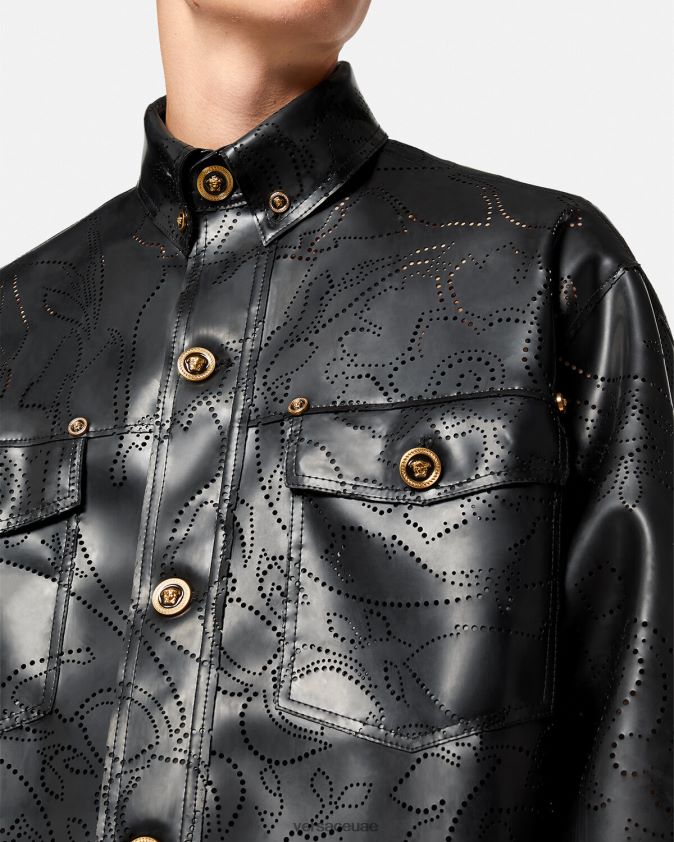 رجال قميص من اللاتكس باروكو Versace أسود 0FVD2J1237 ملابس
