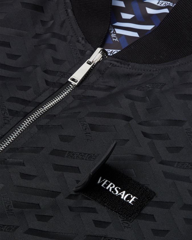 رجال سترة بومبر لا غريكا ذات وجهين Versace أسود 0FVD2J1246 ملابس
