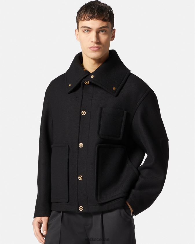 رجال سترة صوف ميدوسا Versace أسود 0FVD2J1251 ملابس