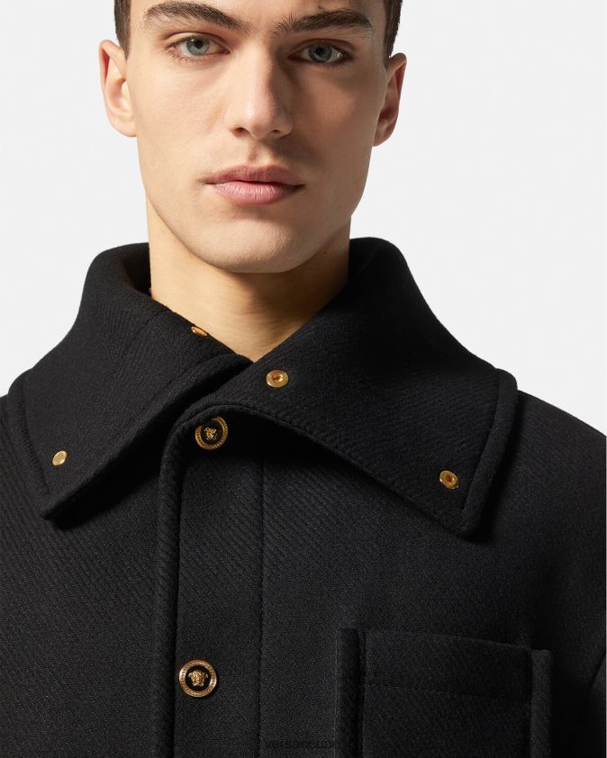 رجال سترة صوف ميدوسا Versace أسود 0FVD2J1251 ملابس